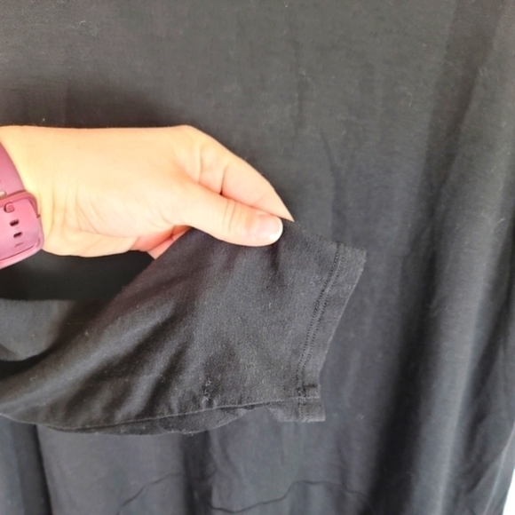 EILEEN FISHER BLACK LONG SLEEVE TUNIC BLOUSE, SZ LARGE/EXTRA LARGE - Picture 3 of 10